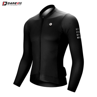 DAREVIE SPF 50+ Long Sleeve Cycling Jersey – Breathable Training Fit, Unisex Lightweight Cycling Maillot for Men & Women Small Size