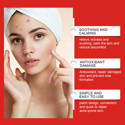 240Pcs Heart & Star Shape Acne Patches - High-End Pimple Dots for Moisturizing & Covering Zits and Blemishes