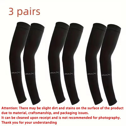 Breathable UV Sun Protection Arm Sleeves, 1/3 Pair Cooling Sports & Driving Outdoor Arm Guards for Summer Adventures