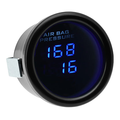 Triple Dual Display Air Pressure Gauge – LED Digital Suspension Gauge 0-220 PSI with 1/8 NPT Sensors for Car