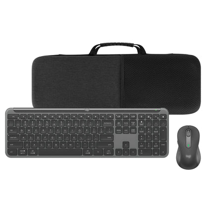 Geekria Keyboard & Mouse Combo Carrying Case – Protective Travel Bag for Logitech MK955 Signature Slim Wireless Keyboard & K950 Replacement Case