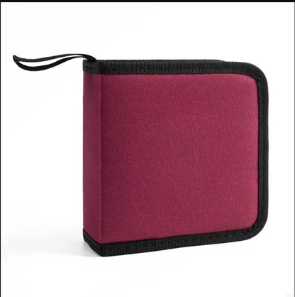 40-Disc CD & DVD Storage Case - Oxford Cloth Organizer Bag with Disc Booklet Holder