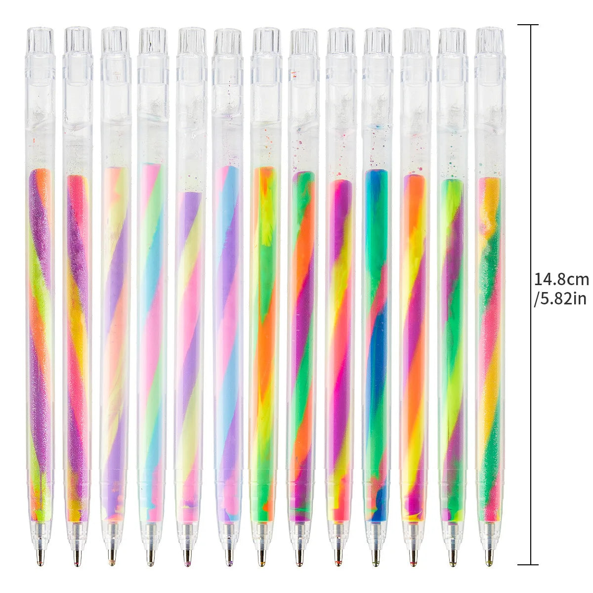 6/12/18-Piece Glitter Gel Highlighter Pen Set - 1.2mm Vibrant Color Pens for Journals, DIY Crafts and Greeting Cards