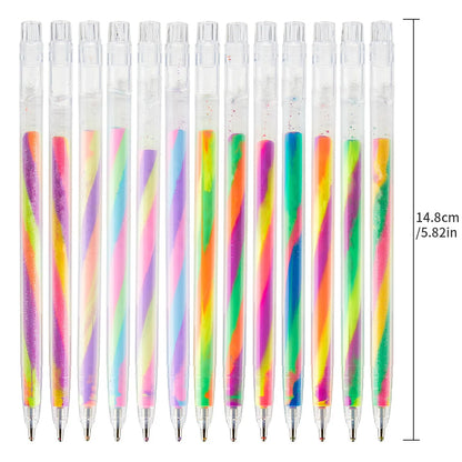 6/12/18-Piece Glitter Gel Highlighter Pen Set - 1.2mm Vibrant Color Pens for Journals, DIY Crafts and Greeting Cards