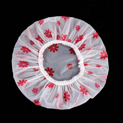 5PCS Waterproof Shower Caps – Women's Anti-Oil, Smoke, Hair Care, Dry Hair Cap for Household Bathing
