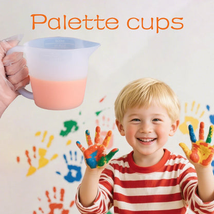 500ml Silicone Mixing Cup with Handle & Scale – Reusable DIY Epoxy Resin & Pigment Measuring Tool, Easy Clean Soft Pour Cup