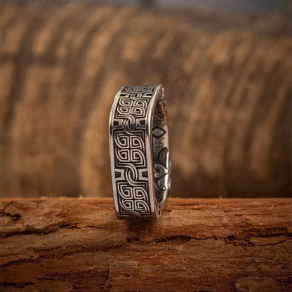 Irish Celtic Knot Square Ring – Vintage Men's Punk Hip Hop Fashion Jewelry Gift