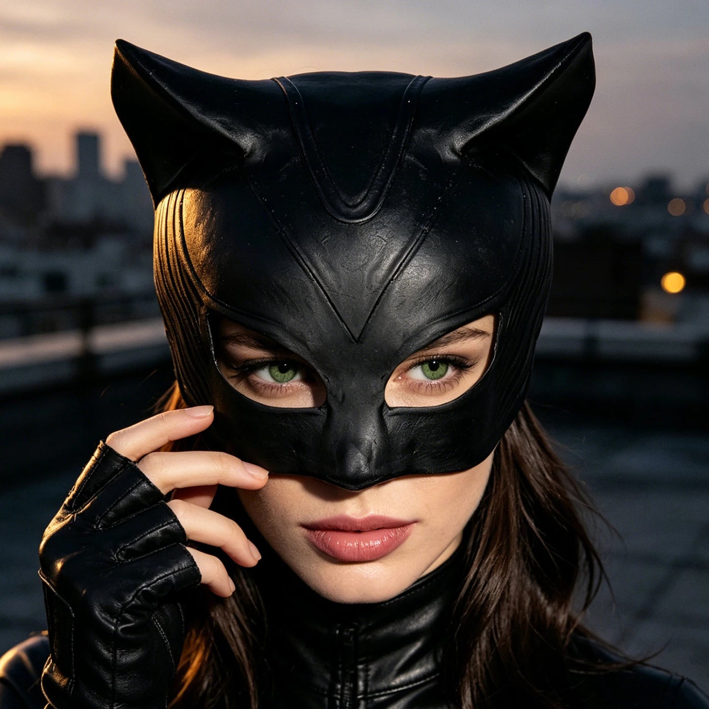 Realistic Cat Costume Mask - Soft Latex Cosplay & Carnival Party Prop