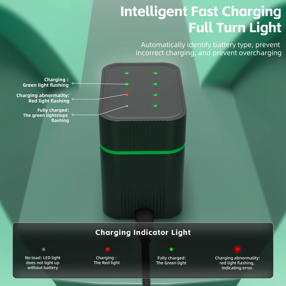 PUJIMAX Smart AA/AAA Lithium Battery Charger – Charges 4 AA + 4 AAA Rechargeable Li-ion Batteries with High Capacity Set