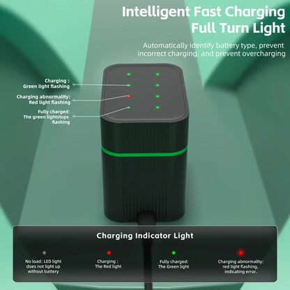 PUJIMAX Smart AA/AAA Lithium Battery Charger – Charges 4 AA + 4 AAA Rechargeable Li-ion Batteries with High Capacity Set