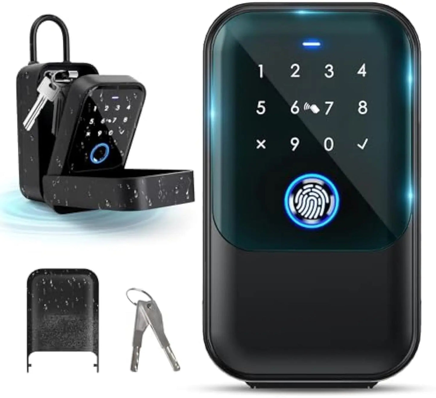 YRHAND TTlock Smart Fingerprint Lock Box – Digital Password, IC Card, Tuya Electronic Portable IP66 Security for Smart Home