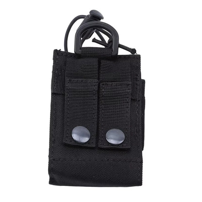 DIZETION Tactical Radio Pouch - MOLLE Nylon Walkie Talkie Holder & Hunting Interphone Hanging Bag