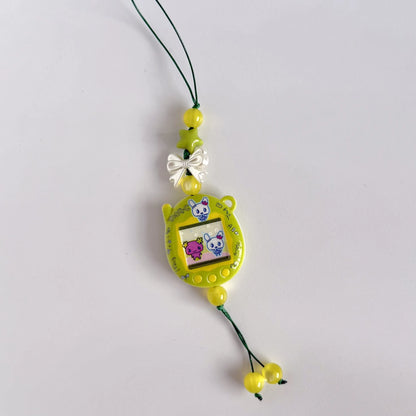Tamagotchi Phone Strap - Y2K Retro Digital Pet Beaded Keychain Charm for Girls