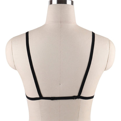 GUUOAT Women’s Open-Cup Lingerie Bra - Hollow-Out Design with Adjustable Cross Straps