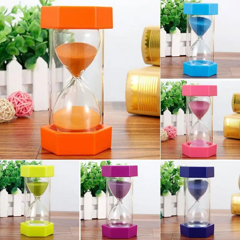 Hexagonal Sand Clock Hourglass Timer - 5/10/15/30/45/60 Minutes - Durable, Drop-Resistant for Games, Kitchen, Decor - Ideal Kid's Gift