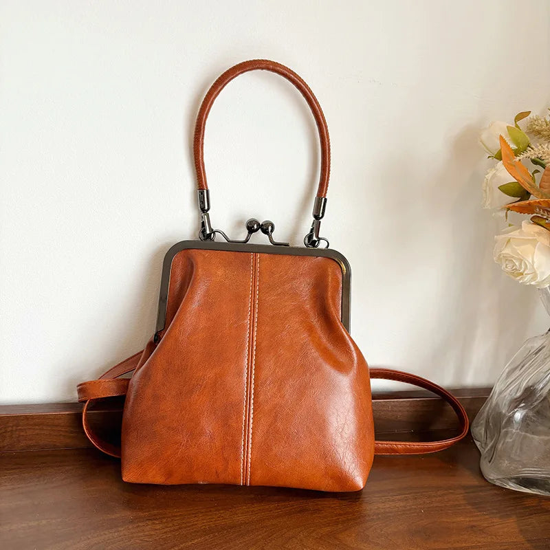 Vintage Brown Women’s Handbag – PU Leather Designer Shoulder & Crossbody Bag
