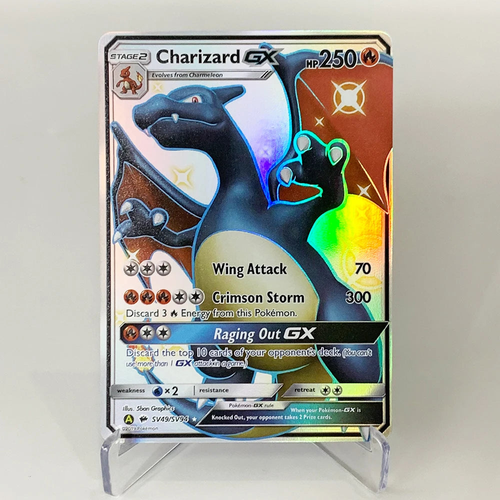PTCG Charizard V VMAX EX GX Cards - Rare Collectible Battle and Proxy Trading Cards