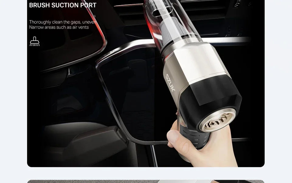 SZUK 9998700PA Car Vacuum Cleaner – Strong Suction Cordless Handheld Portable Cleaning Machine