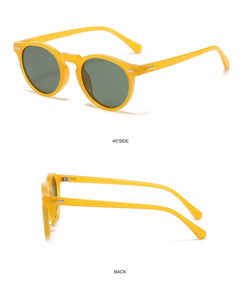 Retro Round Polarized Sunglasses – Vintage Fashion Shades for Men & Women, Driving Eyeglasses