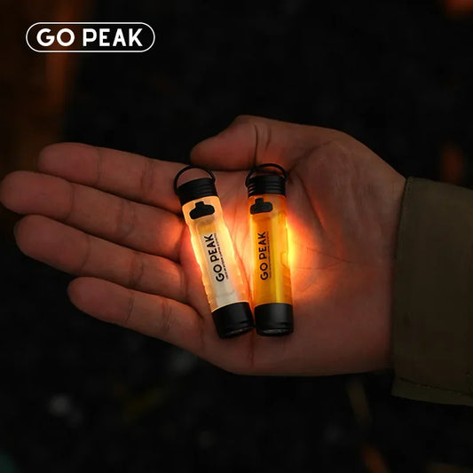 GOPEAK Mini LED Keychain Flashlight – Portable Pocket Clip Light for Outdoor Use, Emergency, Camping & Disaster Relief