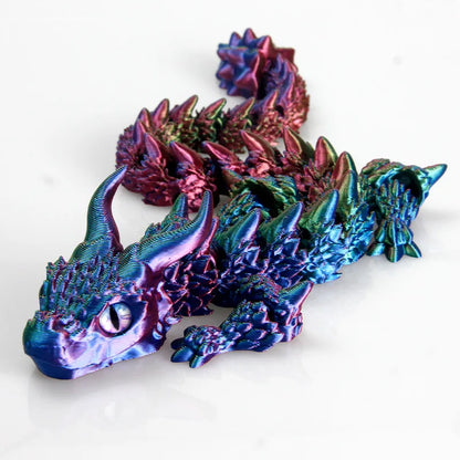 3D Printed Movable Dragon Fidget Toy – Rotatable Articulated Desktop Ornament & Gift for Kids & Adults