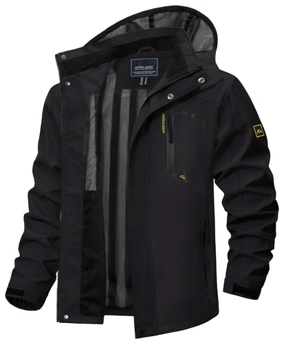 Men’s Lightweight Rain Jacket - Mesh Lined Waterproof Windbreaker for Spring, Autumn, Hiking and Fishing