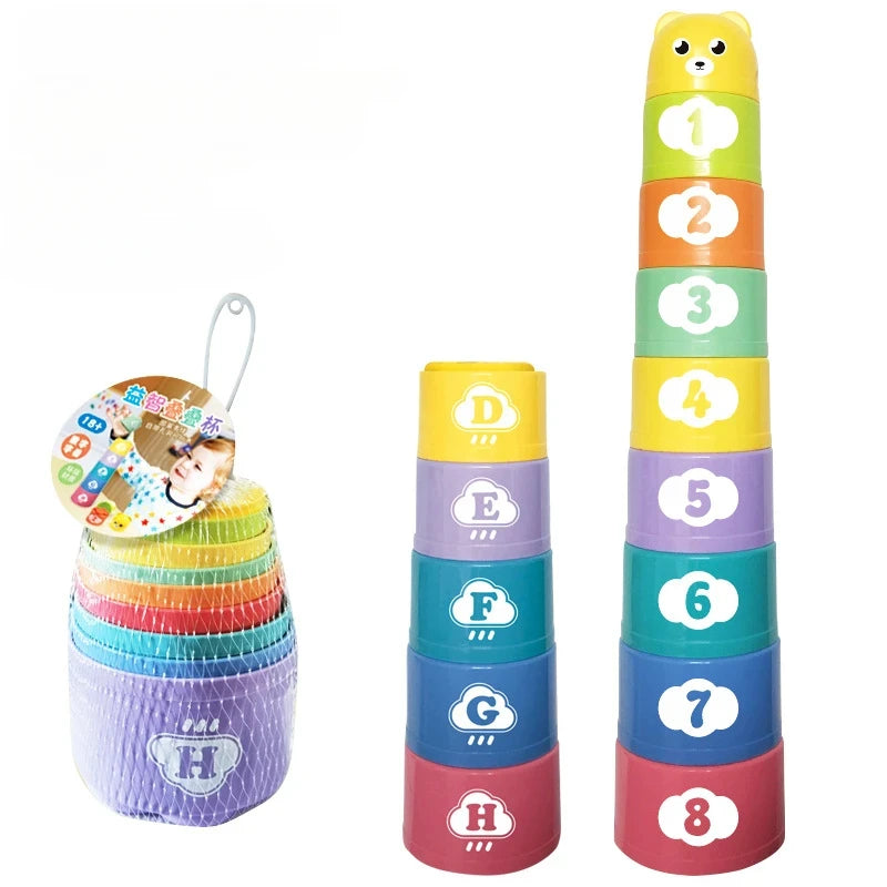 Kids Brain Response Fold Cup Game - Hand Speed Competition & Early Learning Puzzle Toy