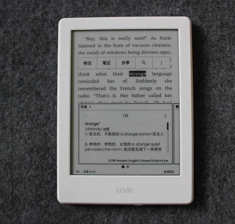 Kindle 10th Generation E-Book Reader - 6-inch E-Ink Touch Screen, 4GB/8GB, Backlight Reading Light, 167ppi