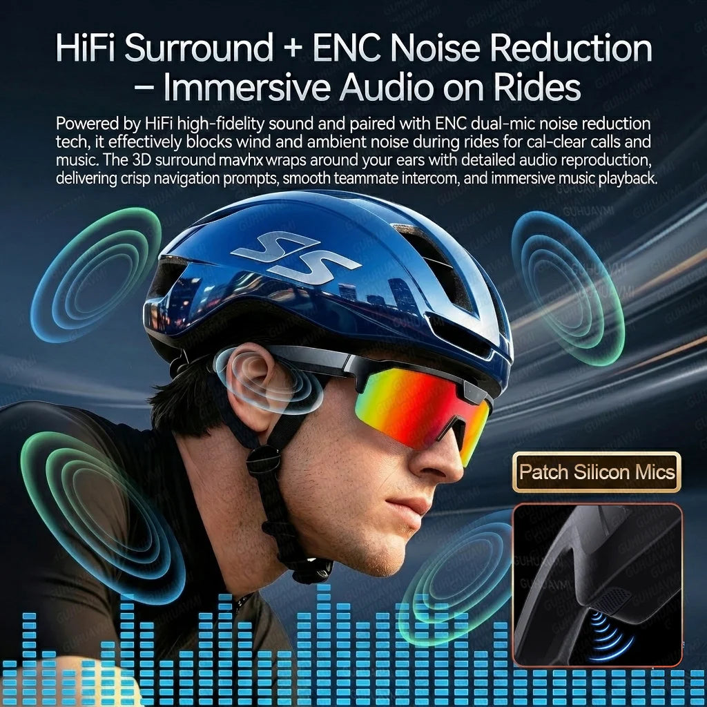 AI Smart Sports Camera Glasses - HD Anti-Shake Recording Sunglasses for Cycling, Riding & Outdoor Activities