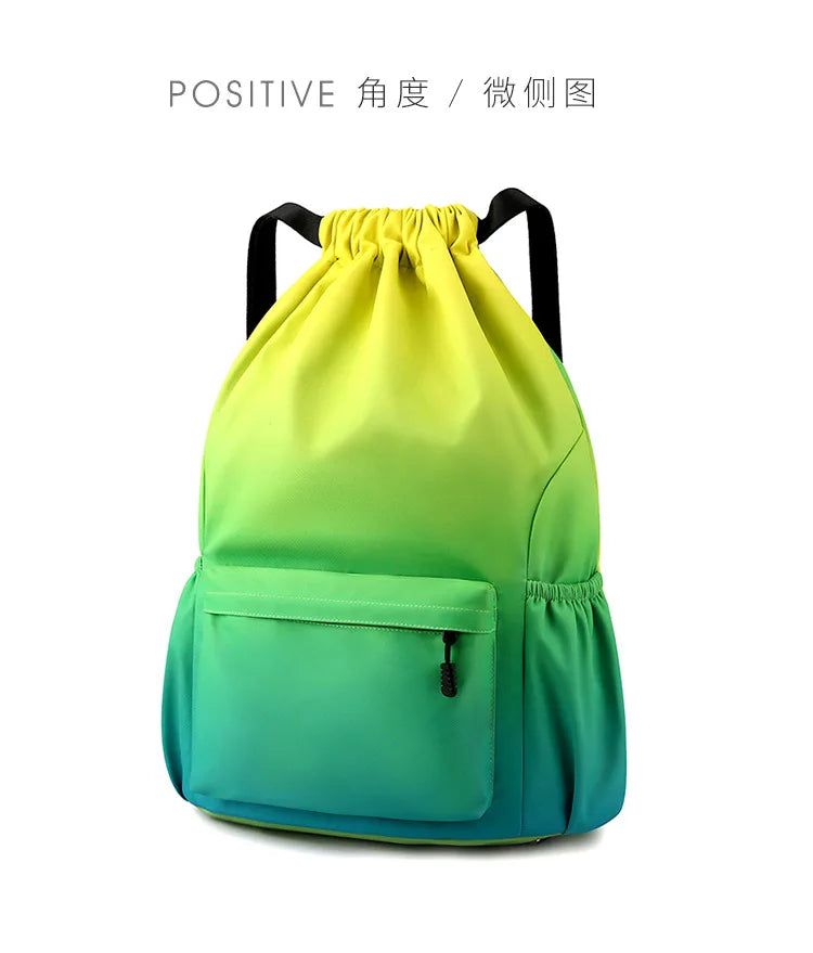 Bundle Pocket Waterproof Nylon Backpack — Portable Sports Bag for Outdoor, Camping, Swimming, Fitness, and School Use