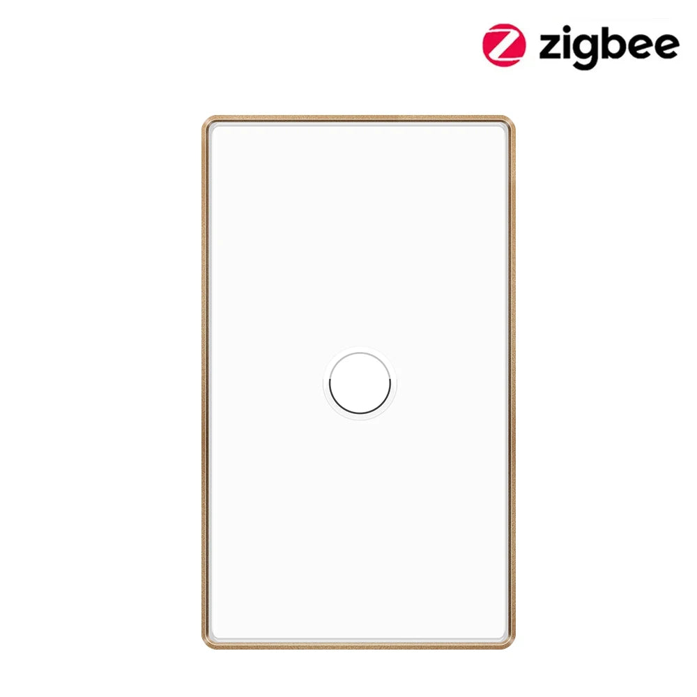 Tuya ZigBee Smart Touch Light Switch (1/2/3/4 Gang) – Aluminum Alloy Wall Switch with Neutral Wire, Smart Life App, Alexa & Google Home Control