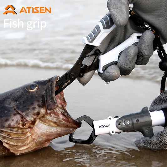 Stainless Steel Fishing Gripper - Professional Fish Lip Grabber Clip for Secure Fish Handling & Tackle