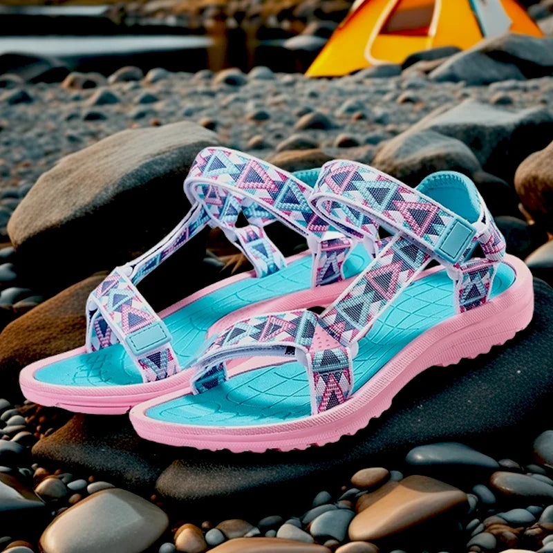 Kids Breathable Summer Sandals – Boys & Girls Outdoor Beach Open-Toe Sport Walking Shoes Size 30-38 Comfortable Footwear