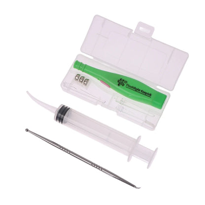 LED Tonsil Stone and Earwax Remover Tool – Stainless Steel Ear Pick Set with Tips and Irrigation Syringe for Ear Care