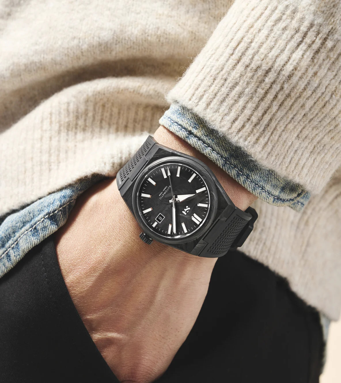 2024 New 40mm Carbon Automatic Diver Watch – Luxury PT5000 Movement, 100M Waterproof Men’s Watch