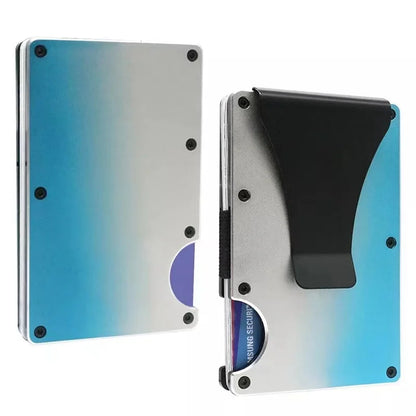 RFID Blocking Metal Wallet – Slim Aluminum Credit Card Holder & Money Clip for Business and ID, 2024 All Colors