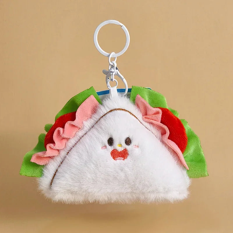 16 Styles Kawaii Mini Snack Plush Keychain – Cute Food Pendant Bag Charm Birthday Gift for Kids