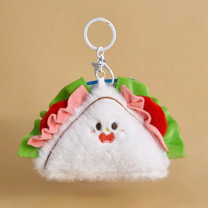 16 Styles Kawaii Mini Snack Plush Keychain – Cute Food Pendant Bag Charm Birthday Gift for Kids