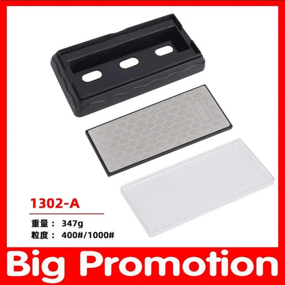 Double-Sided Diamond Sharpening Stone – Knife & Chef Whetstone 400/600/1000/1200 Grit Kitchen Sharpener