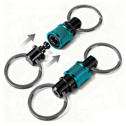 Quick Release Detachable Keychain - Heavy-Duty Split Key Ring for Men & Women