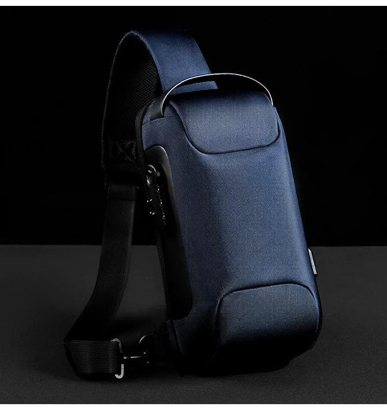 Designer Multifunction Anti-Theft USB Shoulder Bag – Travel Crossbody Messenger Sling Chest Bag for Men, Luxury Brand
