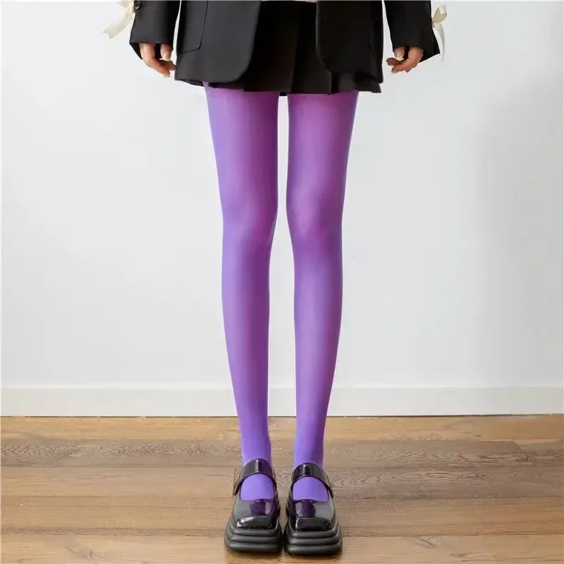 Red Women’s Tights - Super Elastic Plus Size Pantyhose Stockings for Y2K & Everyday Wear