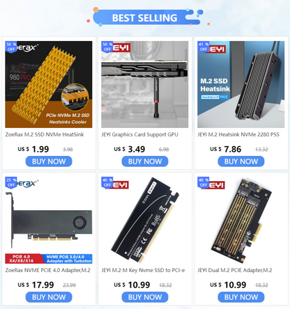 ZoeRax NVME Pro Adapter - M.2 NVME SSD to PCIe 4.0 Adapter Card for PC & Video Card