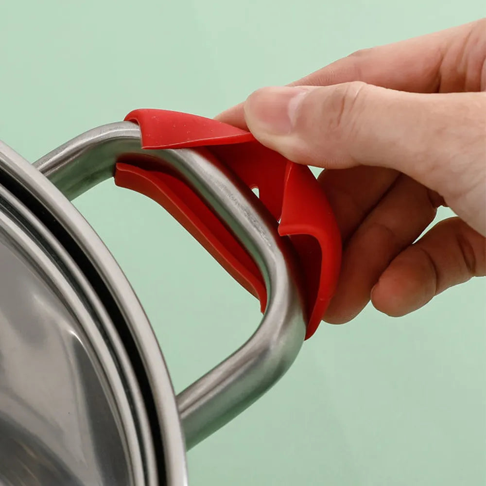 Protect Your Hands with 2Pcs Silicone Pan Handle Covers - Heat Insulation Assist Handle Holders for Kitchen Gadgets