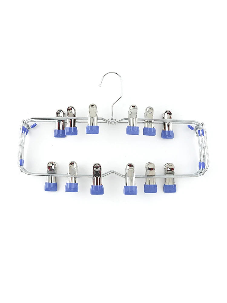 Multi-Functional Folding Multi-Layer Pants Rack – Anti-Slip Seamless Wardrobe Hanger for Home Storage