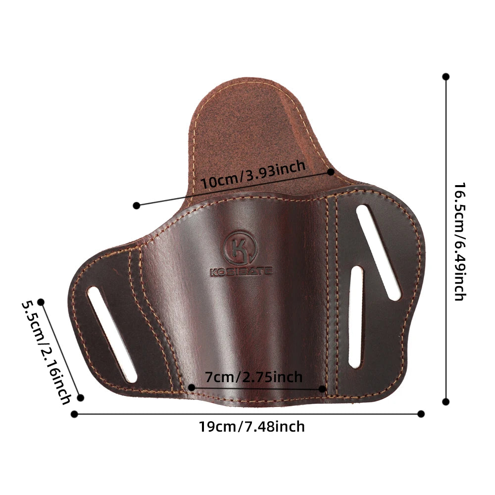KOSIBATE Genuine Leather OWB Belt Holster for 1911 – Durable Outdoor Hunting Gun Holster