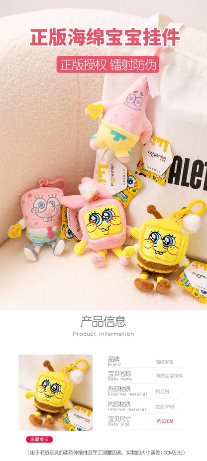 Anime Spongebob SquarePants Plush Toys – Patrick, Squidward, Mr. Krabs & Gary Stuffed Cartoon Toys, Birthday Gift for Kids