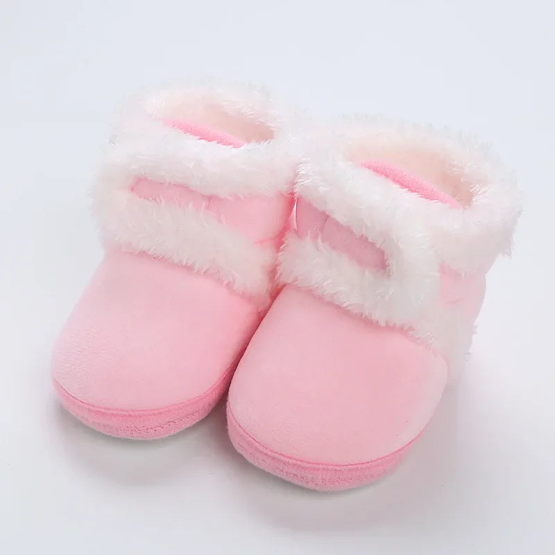 Newborn Baby Shoes — Soft Pompom Snow Boots for Girls & Boys, Warm Winter Toddler Booties