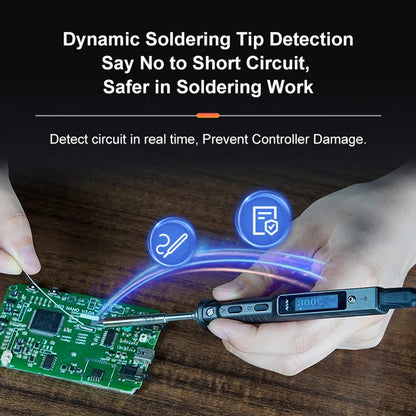 TS101 65W Mini Soldering Iron - Portable Adjustable Temperature LCD with Tip Set Upgrade