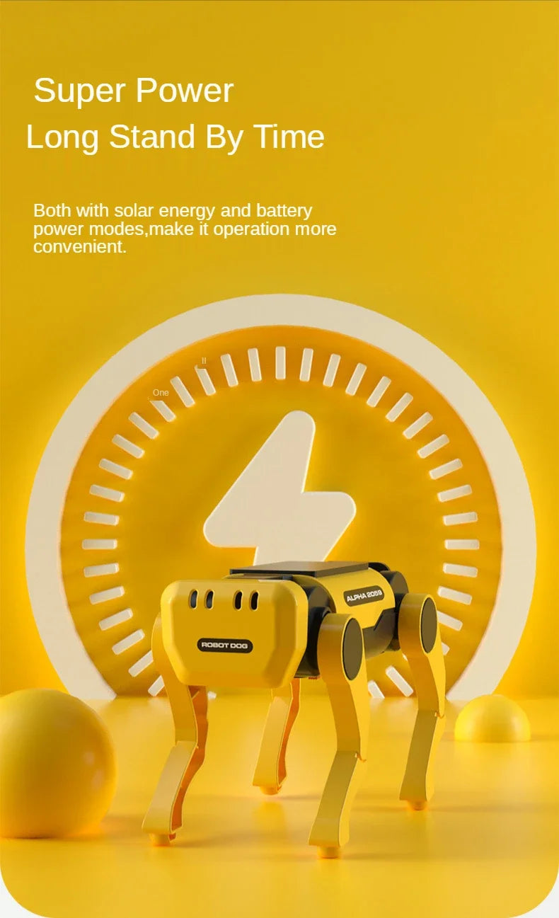 Solar Powered Robot Dog Kit – DIY STEM Science Experiment Toy for Kids, Educational Puppy Model, Christmas Gift